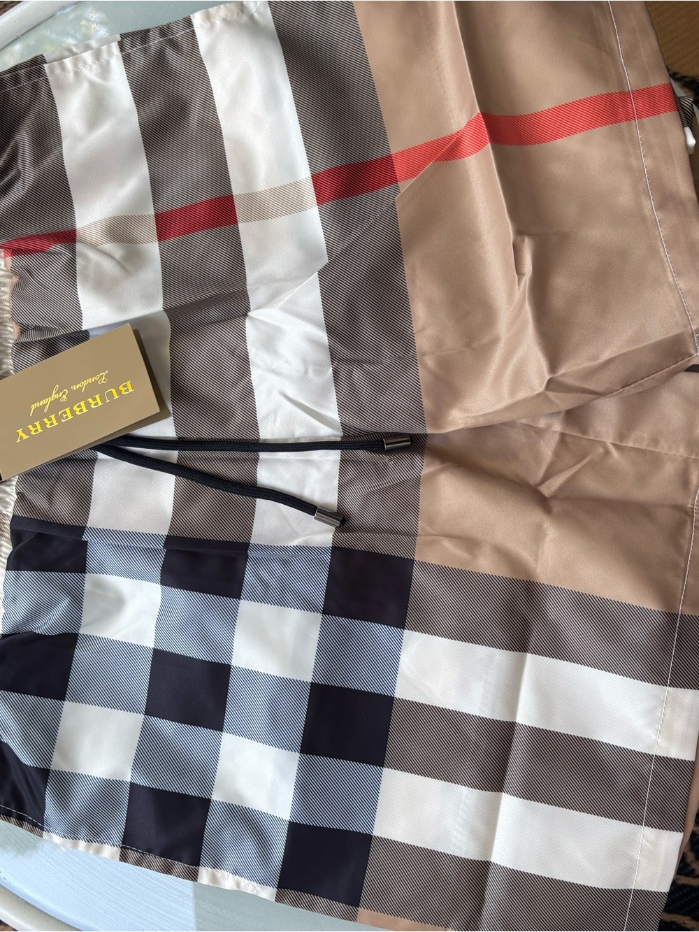 Burberry Nova Check Lined Bucket Hat - White Mesh Interior
